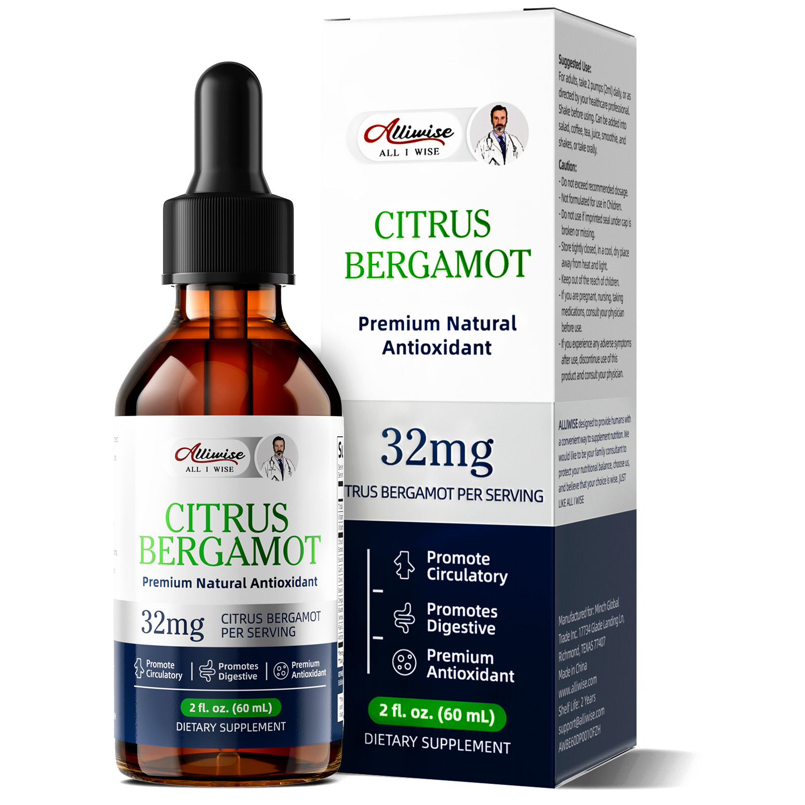 Health And Wellness Promotion - Alliwise Bergamot Ekstrakt Damlaları Dolaşım Sağlığını