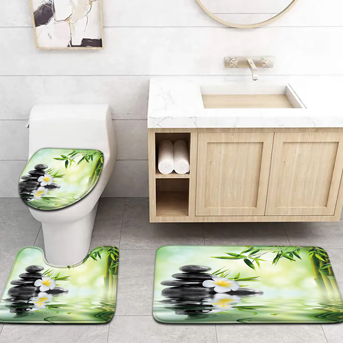 3 Parça Çin Bambu Su Özelliği  - Bamboo Bath Mat incelemesi ve fiyatı