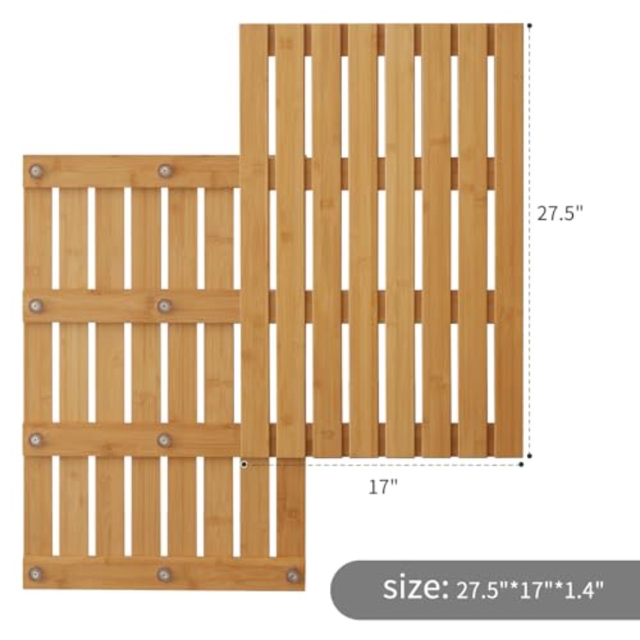 Kaymaz Kauçuklu Duş için Bambu - Bamboo Bath Mat incelemesi ve fiyatı