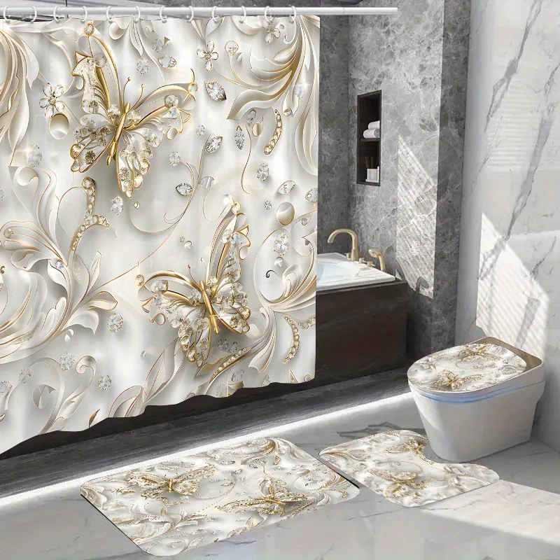 4 adet Zarif Kelebek Duş Perde - Bamboo Bath Mat incelemesi ve fiyatı